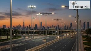 BS EN 40 Certified Galvanized Steel Street Light Poles in UAE - Technopole Industries